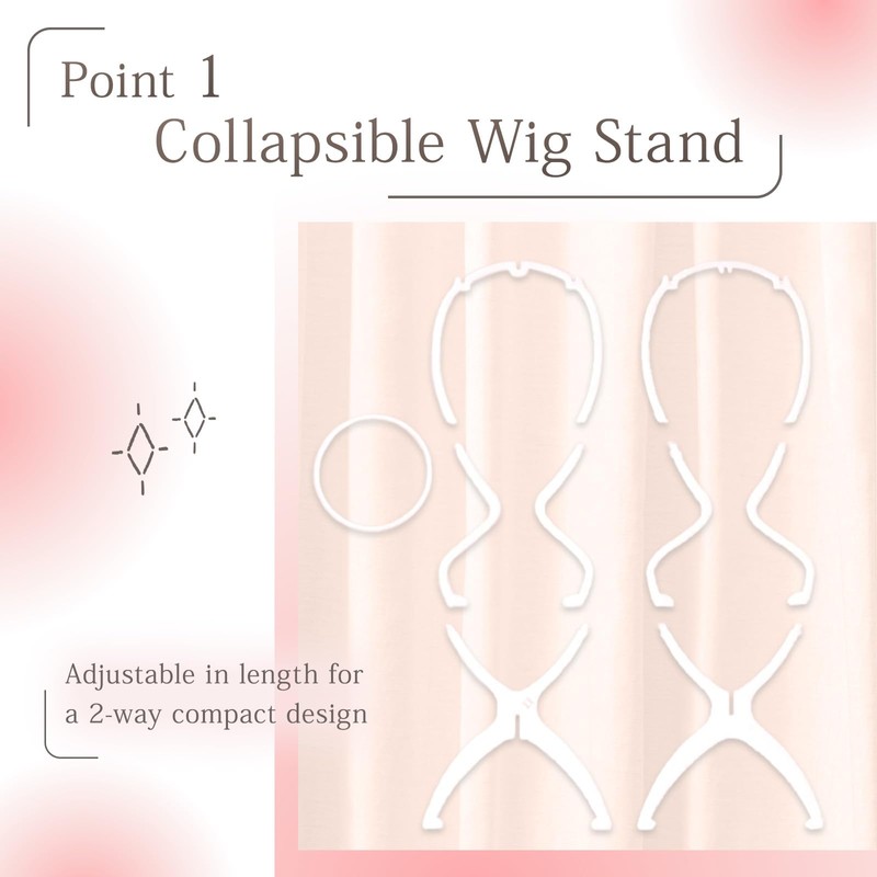 LINEASTORIA Wig Stand - Compact and easy to carry -