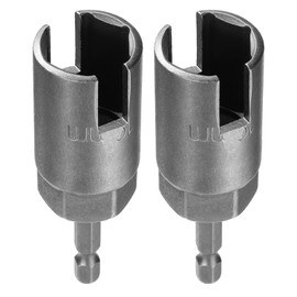 HARFINGTON 2pcs H19 Wing Nut Driver 19mm Metric 6-Points Socket 1/4" Hex Shank Power Deep Slot Wing Nut Drill Bit CR-V Steel Wrench Impact Driver Tool for Panel Nuts Bolts Screw Eyes