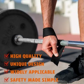 Ram® Weight Lifting Adjustable Straps Non Slip Fitness Padded Cotton Wrist Support With Gel Grips Dumbbell Barbells Deadlift Straps For Gym Bodybuilding Straps