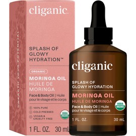 Cliganic Organic Moringa Oil, 100% Pure - For Face & Hair | Natural Cold Pressed (Packaging May Vary)