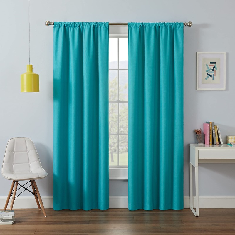 Eclipse Kendall Blackout - Panel de Cortina Termal, Turquesa, 107