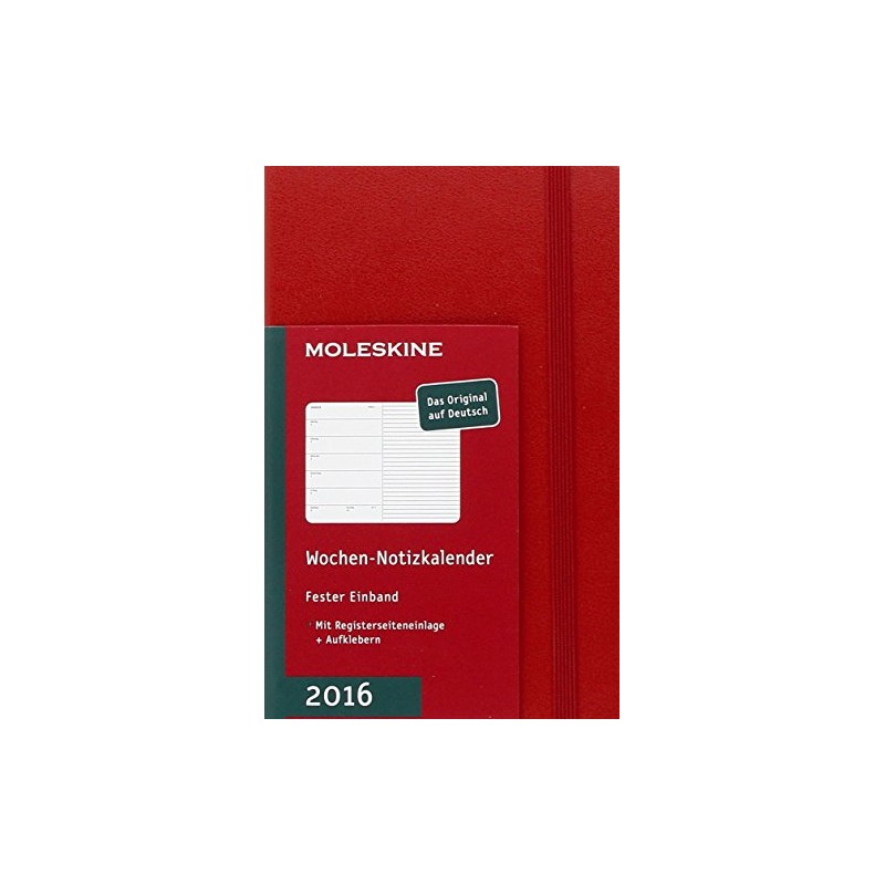 Moleskine Weekly – Calendar/2016 German P/A6 Pocket Diary Hardcase Desk