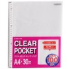 リヒトラブ クリヤーポケット A4 30穴 100枚入 G49080