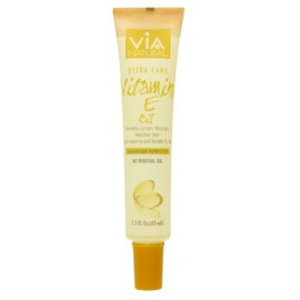 VIA Natural Ultra Care Vitamin E Oil Concentrated Natural Oil 1.5oz - Promotes Longer, Stronger, Healthier Hair, Adds Vitamins and Keratin To Hair - 24 Pack