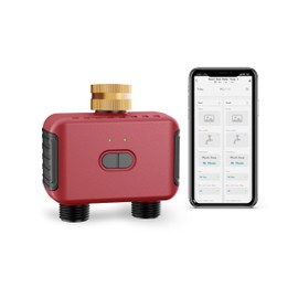 GIEX ZIGBEE 2-Zone Watering Timer, Intelligent Garden Irrigation Controller for Hoses, Compatible with Tuya App and Smart Life