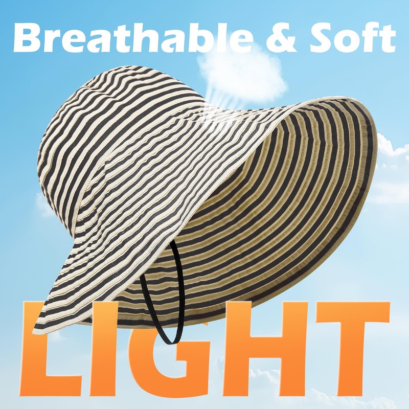 MK MATT KEELY Women's Foldable Beach Hat Wide Brim Lightweight