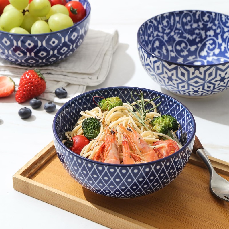 Selamica Ceramic Dinnerware Sets for 6, 24 Piece Plates and