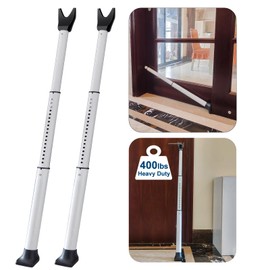 Rerishom 2 Pack Rerishom Door Security Bar, Door Stoppers Security bar,Heavy Duty Door Lock Security Door Jammer Door Stopper for Apartment, Hotel Room,Screen Door Hardware, Gate Lock Bar