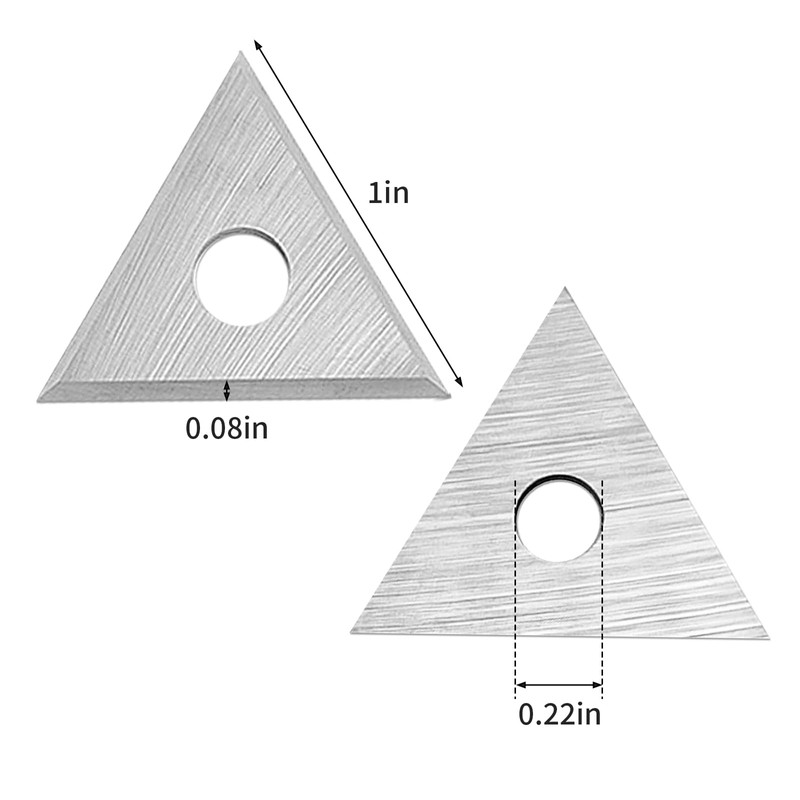 10Pcs 1inch Triangle Paint Scraper Paint Scraper Carbide Blades Double-Edged