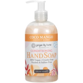 Ginger Lily Farms Ginger Lily Farms Botanicals Conditioning Liquid Hand Soap, Coco Mango, 100% Vegan & Cruelty-Free, Coconut Mango Scent, 12 Fl Oz