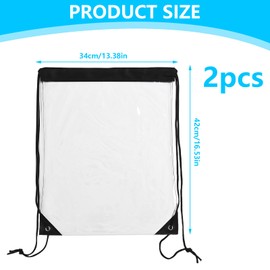 Coco Berming Transparent Backpack for School Backpack Gym Beach, transparent