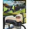 Golf Cart Armrest with Cup Holder & Rear Seat Organizer,