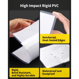 HYARUAT 11 x 17 Rigid Clear Toploaders - Durable PVC Document Protectors, Plastic Sleeves for Photos, Larger Art Prints, and Menu Covers, 10 Pack