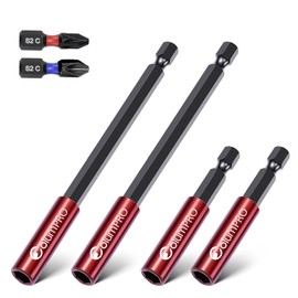 ColumPRO 6PCS Drill Bit Extension Holder Screwdriver Set, 2PCS 150mm Bit Holder with 2PCS PZ2 & PH2 Screwdriver Bits and 2PCS 60mm Bit Holder for Impact Driver.