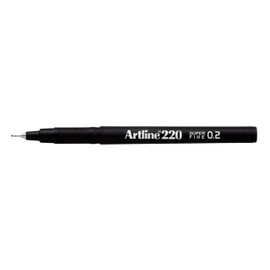 Artline 220 0.2mm Superfine Marker - Black [Pack of 12]