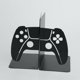 Decorative Heavy Duty Metal Bookends - Console Bookend, Modern Book Ends for Book Lovers, Home, Library, Office, Desk and Bookshelf Decoration