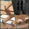 25 Pcs Black 2x6 Joist Hangers for Wood, Rafter Brackets,