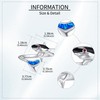 HUKKUN Shark Ring 925 Sterling Silver Adjustable Open Thumb Rings