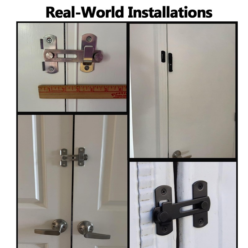 180 Degree Flip Sliding Barn Door Lock for Privacy -