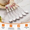 YOLIFE 6 Pcs Stainless Steel with Ceramic Handle Tea Spoons,