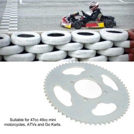 Tomotato 4-Hole Steel Chainring Replacement T8F 64T Mountain Bike Single Speed Chainring 54 mm Narrow Wide Chainrings for 47cc 49cc Bicycle Road Bike Motorcycles BMX