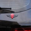 2X 3D Skeleton Skull Emblem Metal Badge Car Badge Sticker