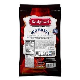 Bridgford Sweet Baby Ray’s Beef Jerky Sweet Teriyaki 10 oz Pack of 4 - High Protein Beef Jerky for Low Carb and High Protein Diets - Beef Jerky Teriyaki for On the Go Snacking and Busy Lifestyles