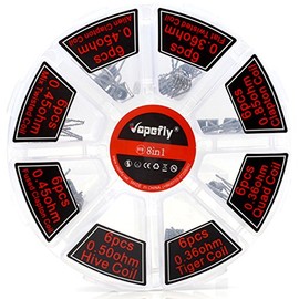 Vapefly Premade Clapton Coil Pre-made Clapton Coils (8 Types x 6 Pieces: 48 Coils Total)