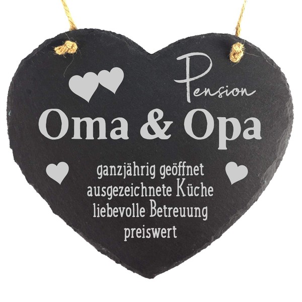 Camolo Slate Heart 20 x 17 cm with Engraved Saying