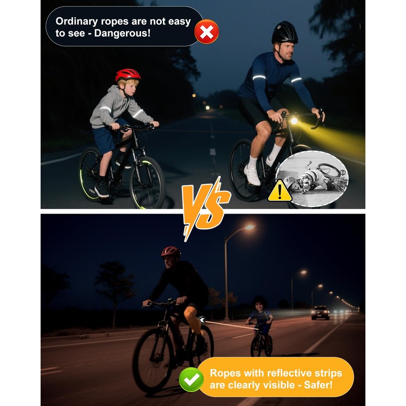 CEMOFE Fahrrad Abschleppseil für Kinder Fahrrad Zugseil Kinder Fahrrad Abschleppseil