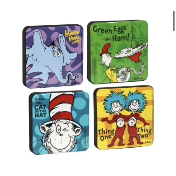 Dr. Seuss Magnetic Whiteboard Eraser (Green Eggs and Ham!)