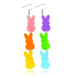 Easter Earrings Outfit for Women Easter Basket Stuffers Peeps Earrings Cute Bunny Rabbit Egg Basket Earrings Spring Holiday Earrings Easter Easter Outfit Dresses Women