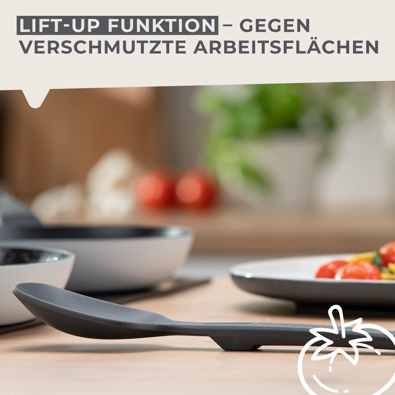 Fackelmann Statement Lift-Up Serving Spoon - Cooking Spoon with Ergonomic