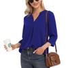 VIISHOW Blusa Casual de Gasa para Mujer, Manga 3/4, Cuello