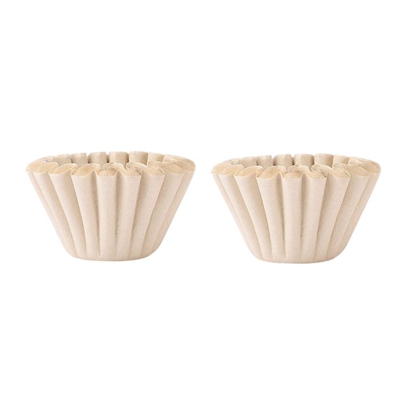 N/C 50 Pieces 1-2 Cup Basket Coffee Filters Natural Unbleached Disposable Paper Coffee Filter for Home Office Cafe Barista Use, Light Brown