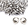 Augshy 120 Pcs Christmas Jingle Bells,25mm Silver Craft Jingle Bells