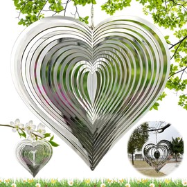 WTpin Heart Wind Chimes, Wind Chimes for Outdoor Hanging, Wind Chimes for Garden, Metal Bedroom Decoration, Wind Chimes for Outdoor, Indoor, Living Room, Window, Corridor, Yard Decoration