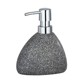 WENKO Soap Dispenser, Ceramic, Grey, 11,5 x 14,5 x 9 cm