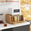 Goozii Wood Bread Box for Kithcen Countertop, Rustic Breadox Storage