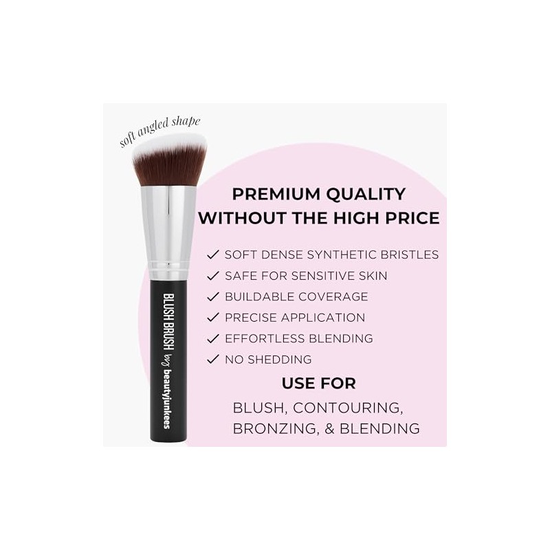 Kabuki Makeup Brush Set with Free Travel Brush Holder Includes