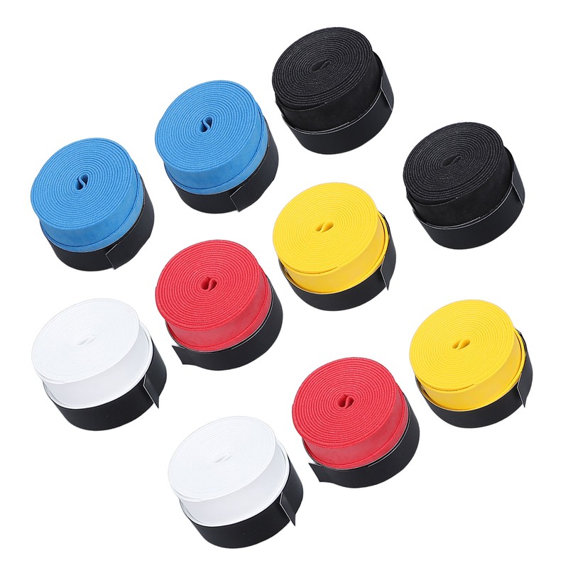 10Pcs Tennis Racket Grip Tape Anti Slip Comfortable Sweat Absorbent