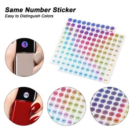 200 Stück Nagel Stick Display,SUPRROW Nail Art Tips Nagellack Display Ring Stick und 4 Nummern-Aufkleber für Display und Praxis DIY Nail Art Nagelstudios(Transparent)