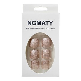 NGMATY Toe Nail Tips Short French Tip Toenail Press Ons, 24Pcs Brown Soft Gel Toe Nail Tips, Soak Off Press On Toenails for Women