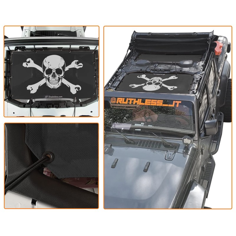 Shadeidea JT Sun Shade Top Compatible with Jeep Gladiator Top