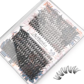 Acthinka DIY Eyelash Extension, 280 Pcs D Curl Cluster Lashes, 9-16mm Mixed Soft Lashes, 30D 40D DIY Lash Extention, Designed Lash Card (280 Pcs 30D & 40D 9-16mm)
