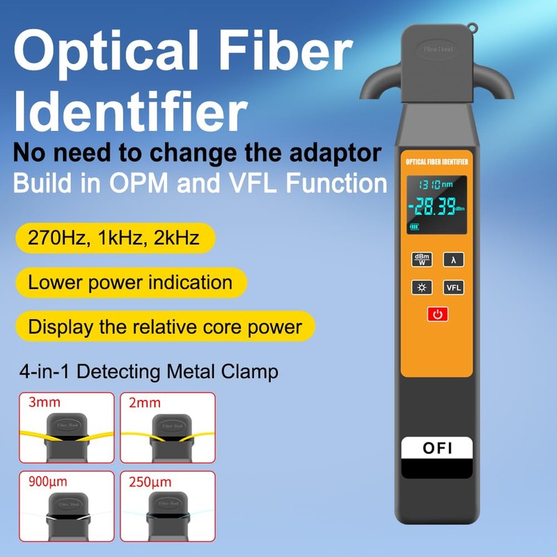 QIIRUN TM501 3 in 1 Live Fiber Optical Identifier 800-1700nm