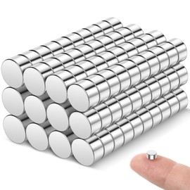 Wukong Pack of 120 5 x 3 mm Small Neodymium Magnets Extra Strong Mini Magnets for Fridge Fridge Magnetic Board Whiteboard Glass Board Silver