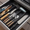 oridom Expandable Bamboo Kitchen Drawer Organizer for Cutlery and Utensils,