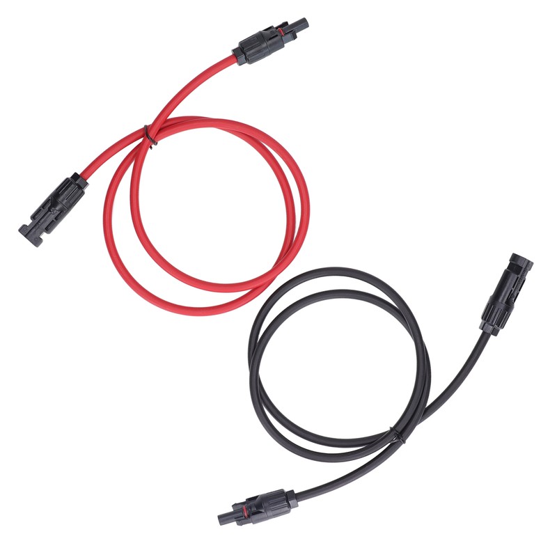 2Pcs Solar Panel Extension Cable 10AWG 6mm² Solar Extension Cable
