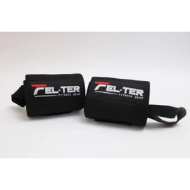 MUÑEQUERA ELASTICA 1 PAR, PARA GYM, PESAS, CROSSFIT, GIMNASIO (Negro)